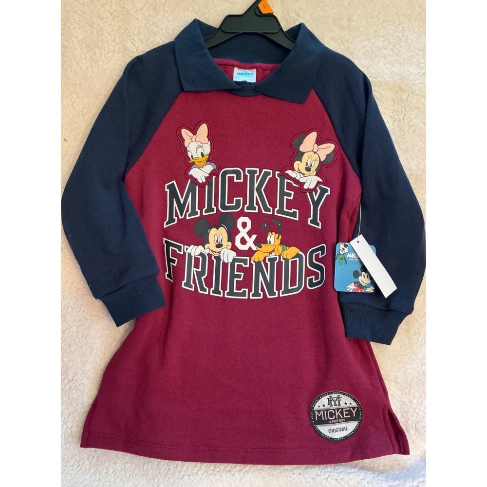 Disney's Mickey and Friends Long Sleeve Dress Size 4T NWT Original Mickey Patch